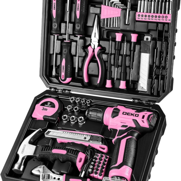 Pink Style High Quality Homeowners Tool Set All in One Pack
